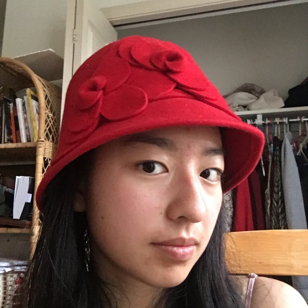 Nine West 100% Wool Floral Cloche Hat